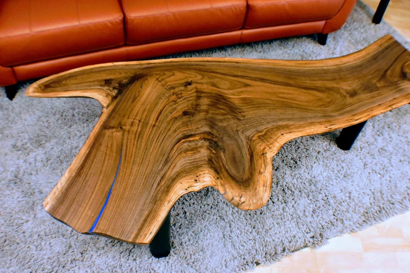 Live edge walnut coffee table