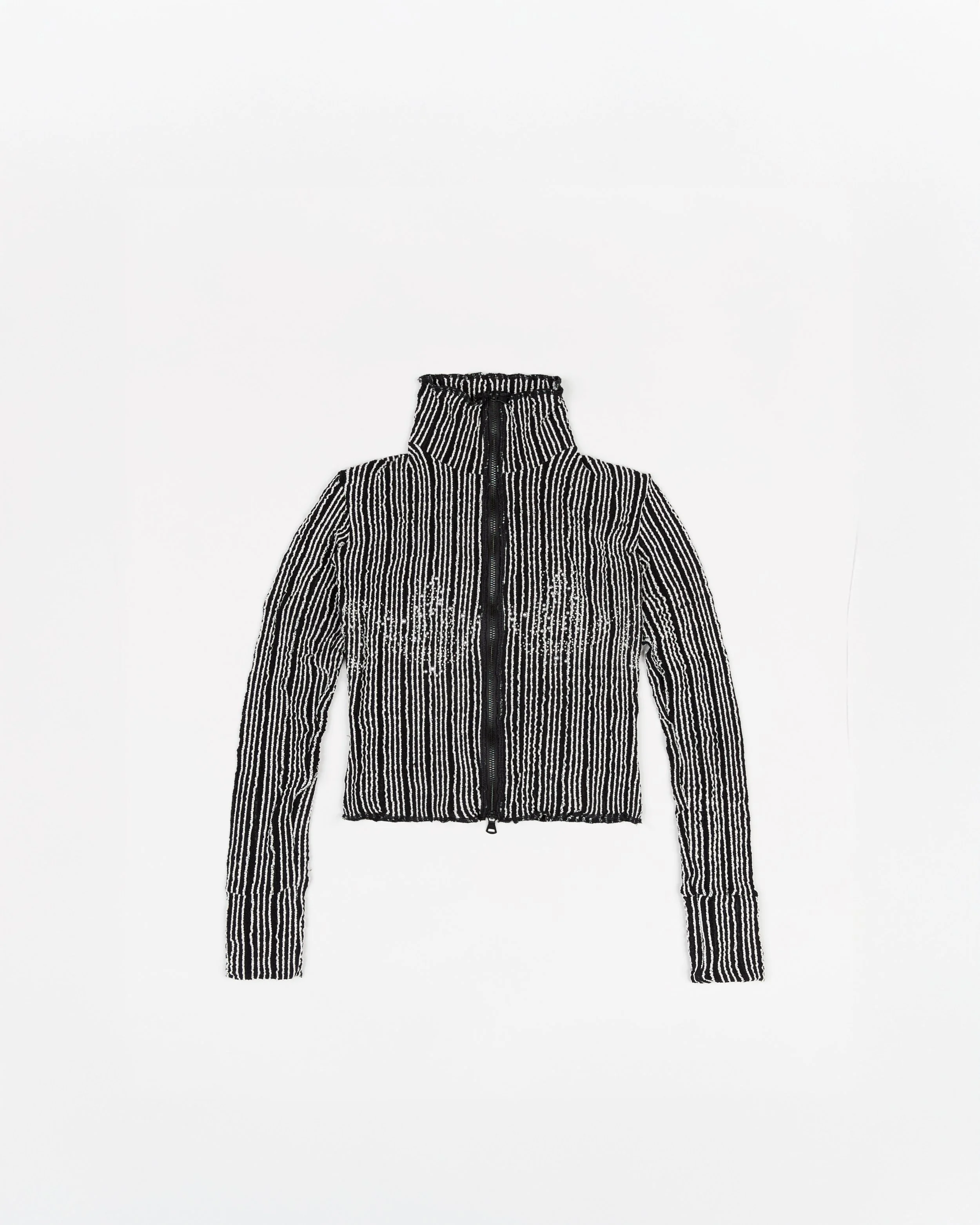 Streach Weave Track Jacket - Black Bling