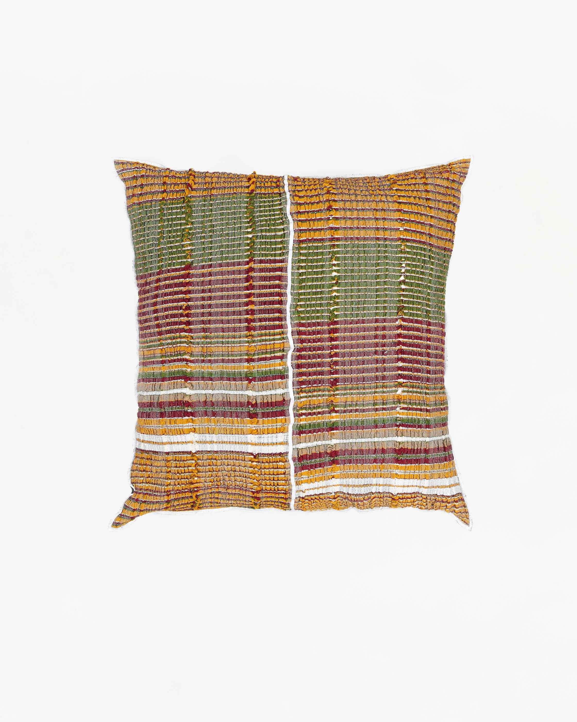 40 X 40 Stretch Weave Cushion Cover - Leafy Mustard