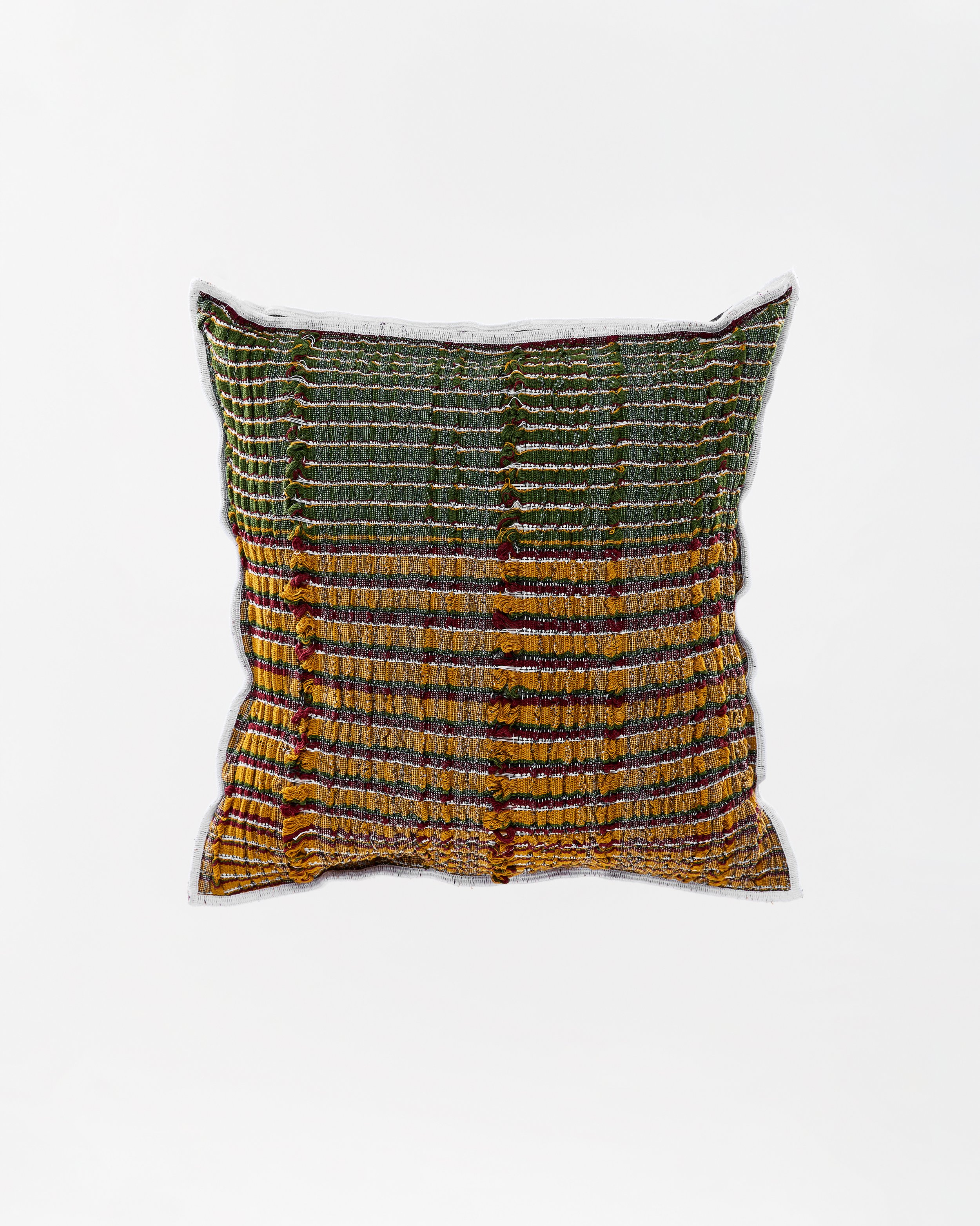 20 X 20 Stretch Weave Cushion Cover - Leafy Mustard