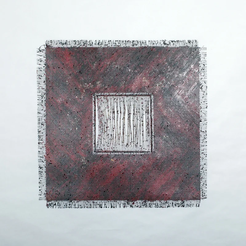 Série des "Grillages", grillage et acrylique, 36 cm x 36 cm