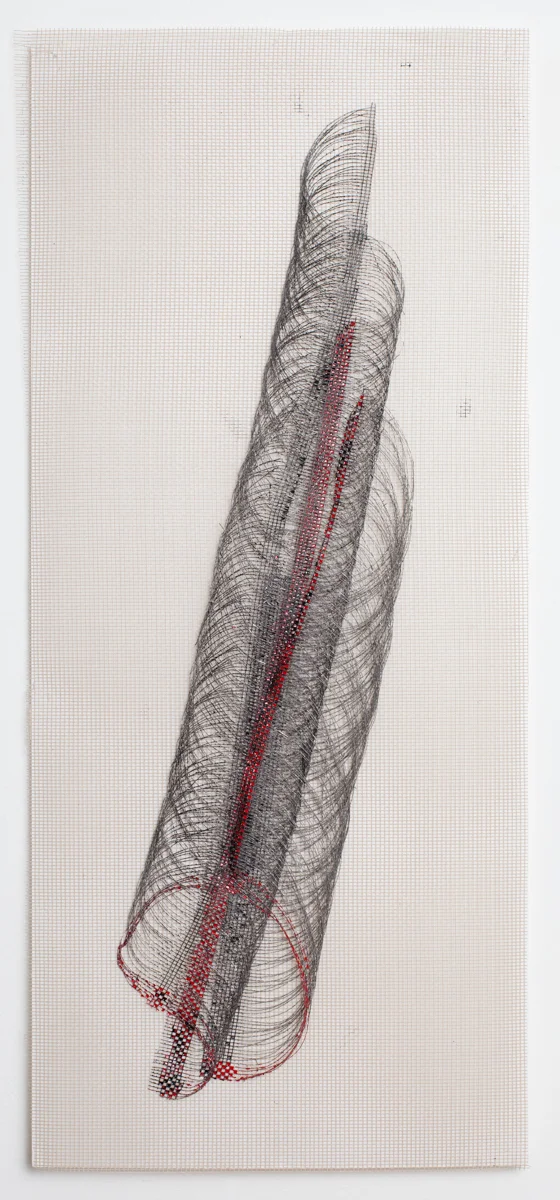 Série des "Grillages", grillage et acrylique