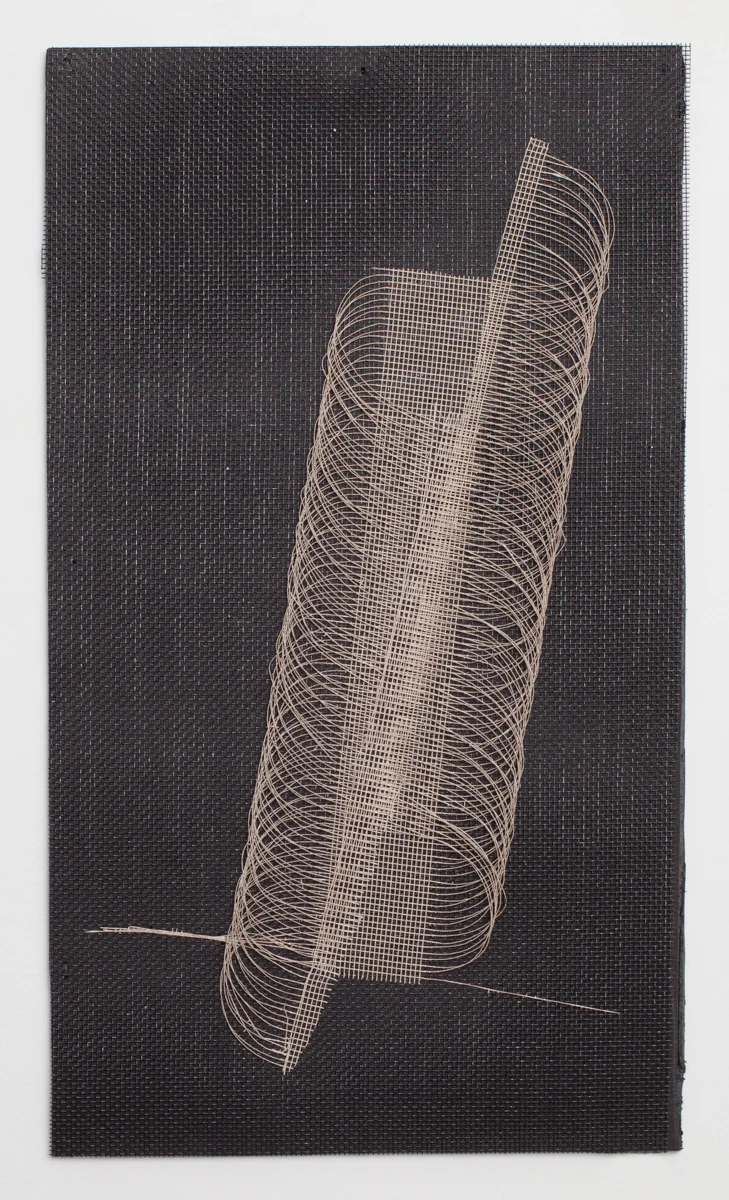 Série des "Grillages", grillage et acrylique