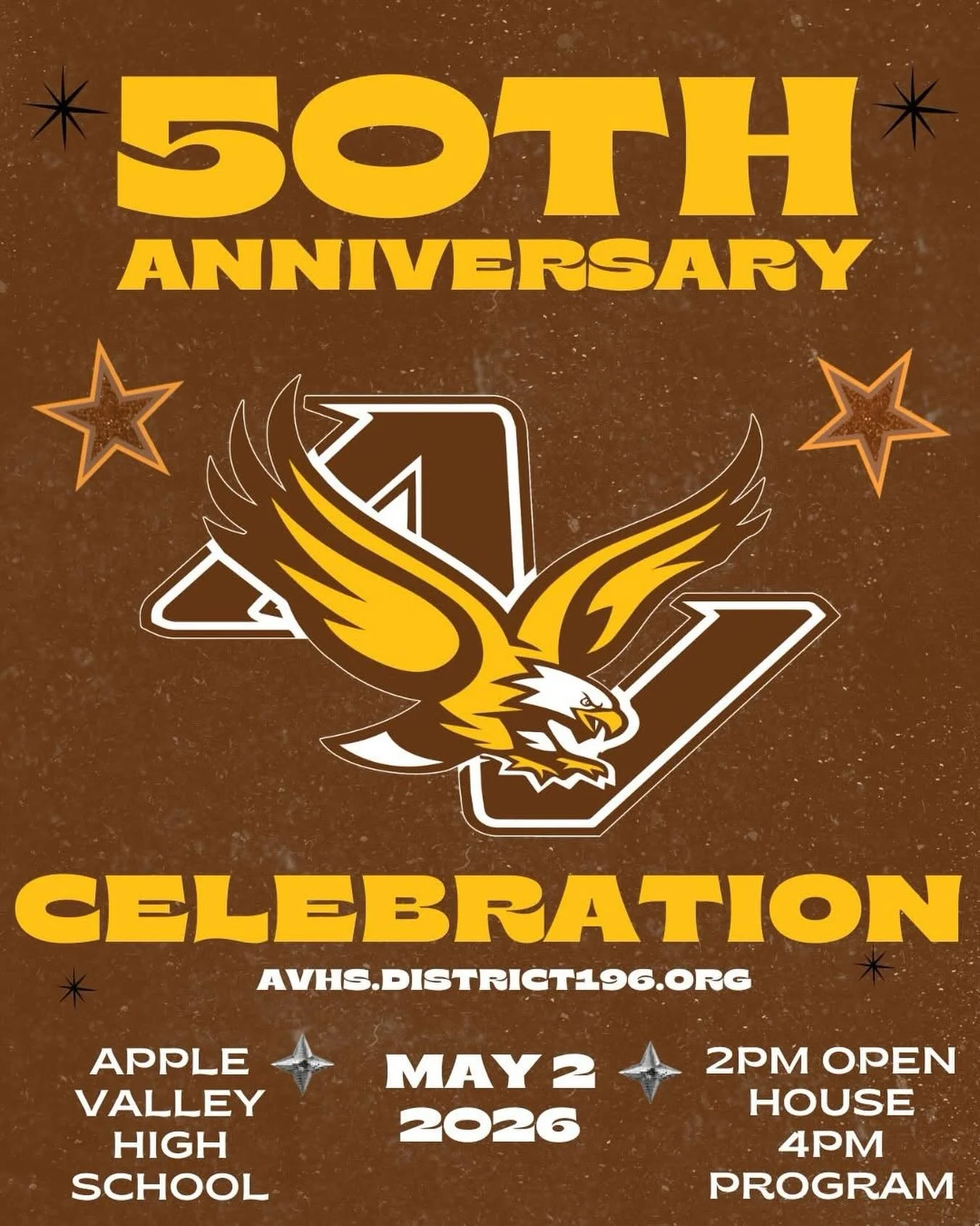 Calling all alumni! Come visit us at AVHS&rsquo;s 50th birthday celebration on Saturday May 2. Our speech and debate team will have a booth at the open house, and you&rsquo;ll have an opportunity to hear from some of our talented speakers in the prog