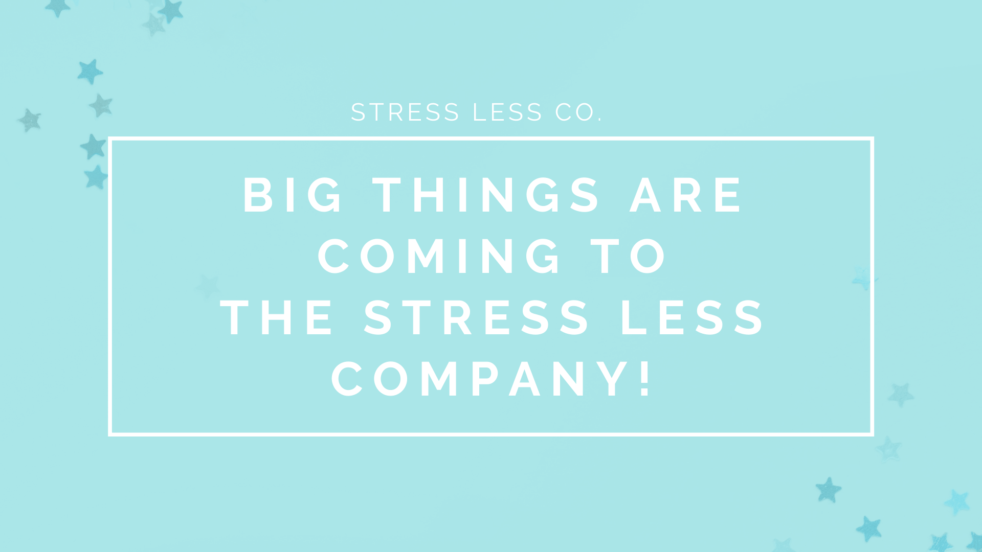 BIG Things Are Coming to the Stress Less Company!