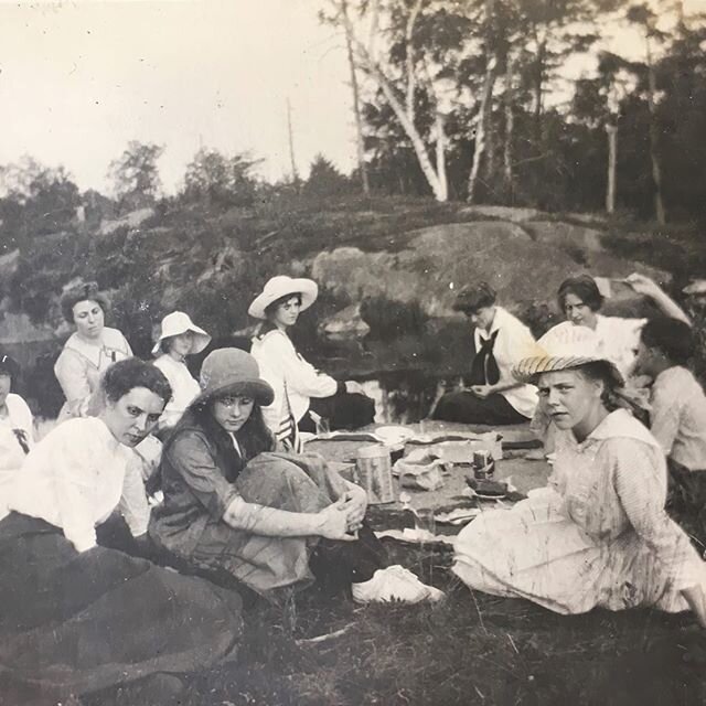 A picnic at Camp Catamount, June 4, 1913. 
My research has been a very comforting project to return to. On a day when I have energy or excitement for nothing else, I can turn to a bit of detective work through these images; comparing notations, faces