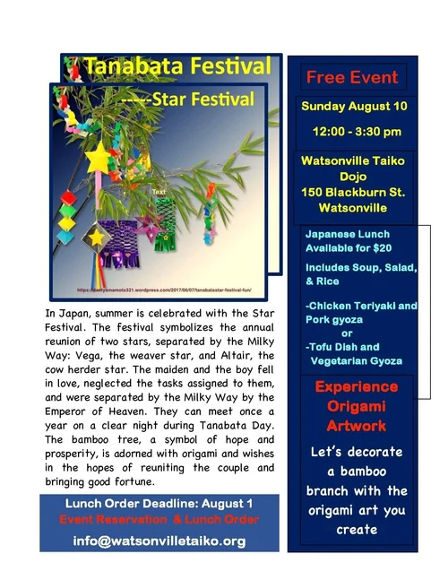 A poster with a brief history of the star festival.