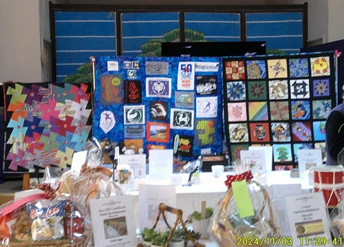 Crafts on display.