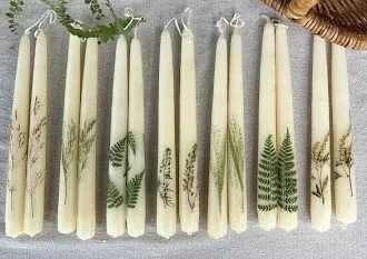 Seaweed Decorated Candles&nbsp;