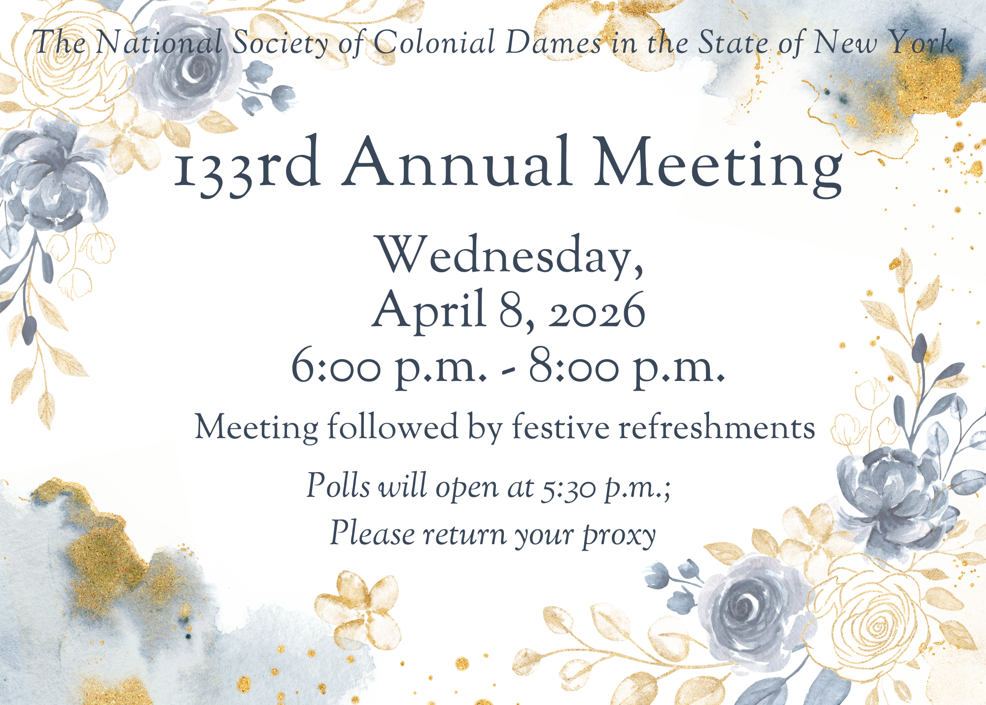 NSCDNY 133rd Annual Meeting - Members Only Event
