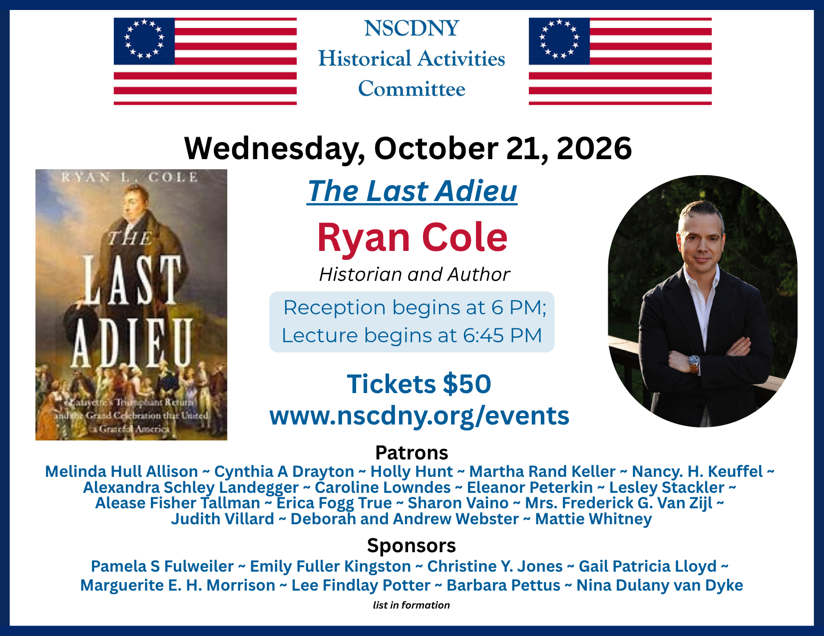 Ryan Cole - The Last Adieu Lecture & Reception