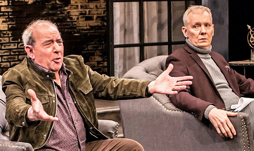 Tucker (left) with John Epperson as Ted in Evening at the Talk House .
