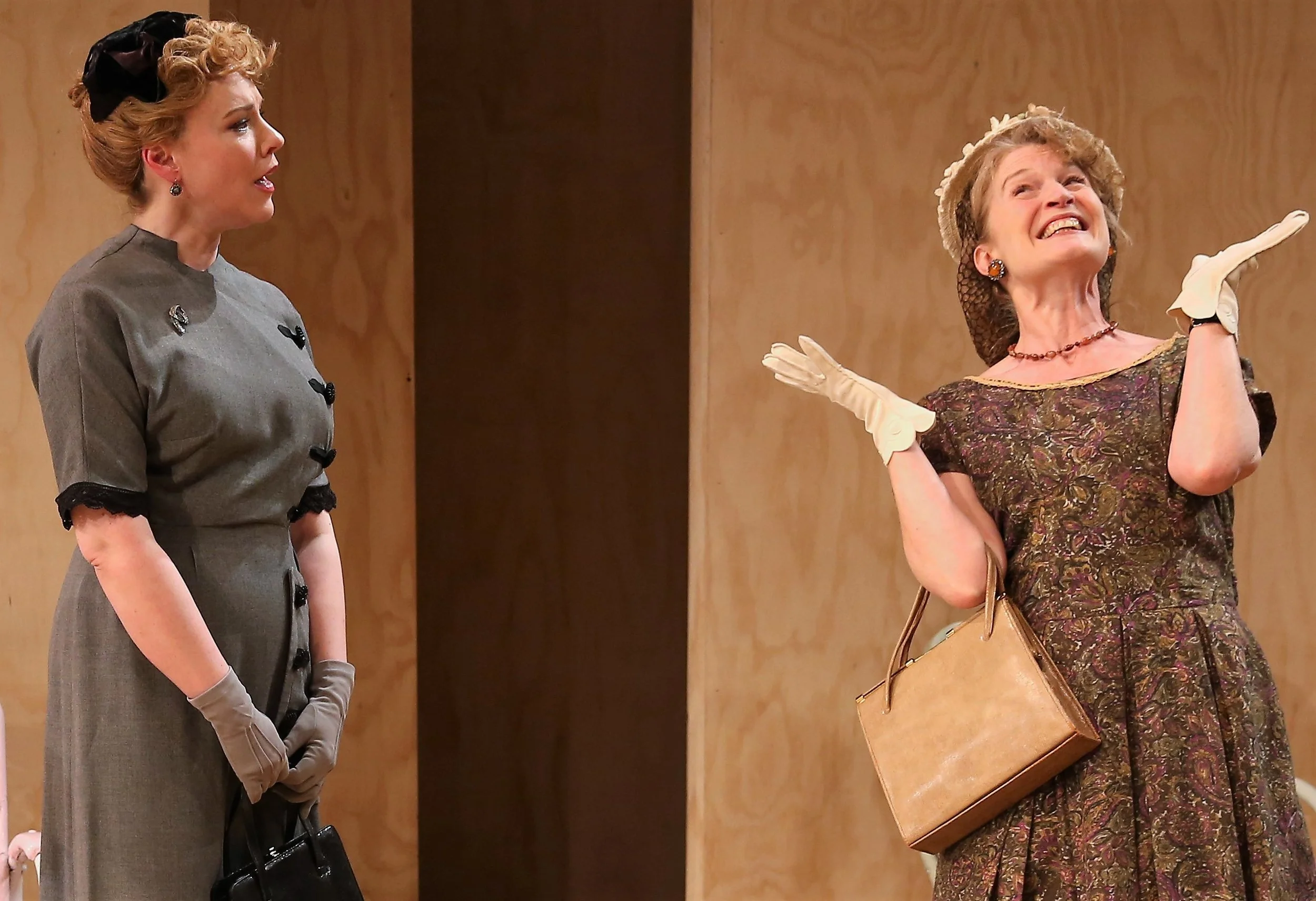 Emily Skinner (left) as Rosemary and Jennifer Piech as Irma as Irma in Picnic . Photos by Carol Rosegg.
