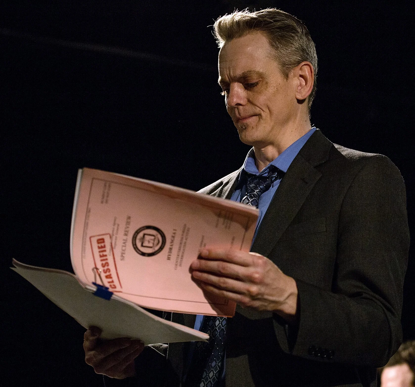 Jason Collins plays Tyler Nelson in Baghdaddy . Top, from left: Bob D’Haene, Larisa Oleynik and Brennan Caldwell, who plays German Junior Detective Richart Becker.