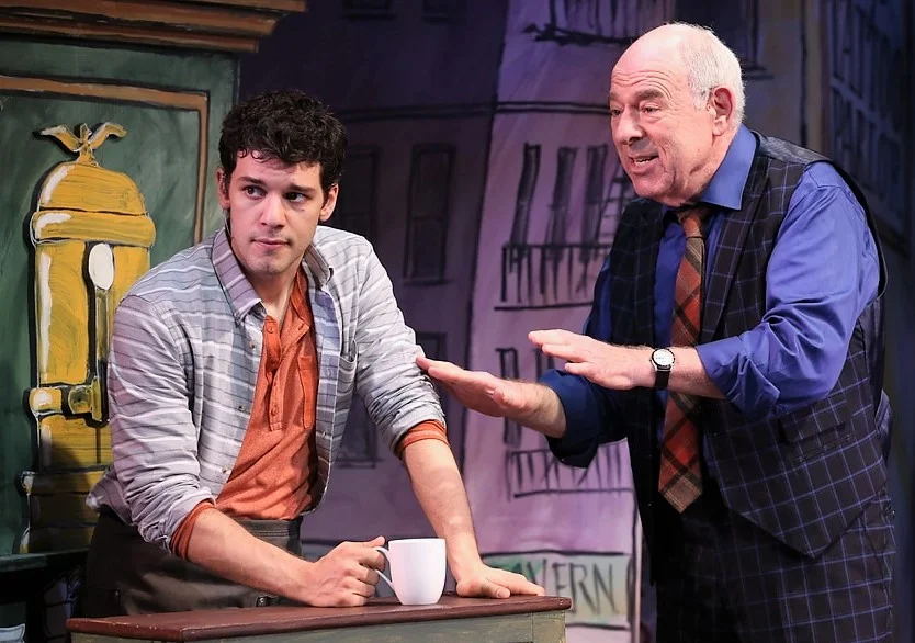 David Spadora (left) and Lenny Wolpe as Big and Little Harry in Marry Harry. Top: Robin Skye (Francine), Morgan Cowley (Sherri), and Spadora.