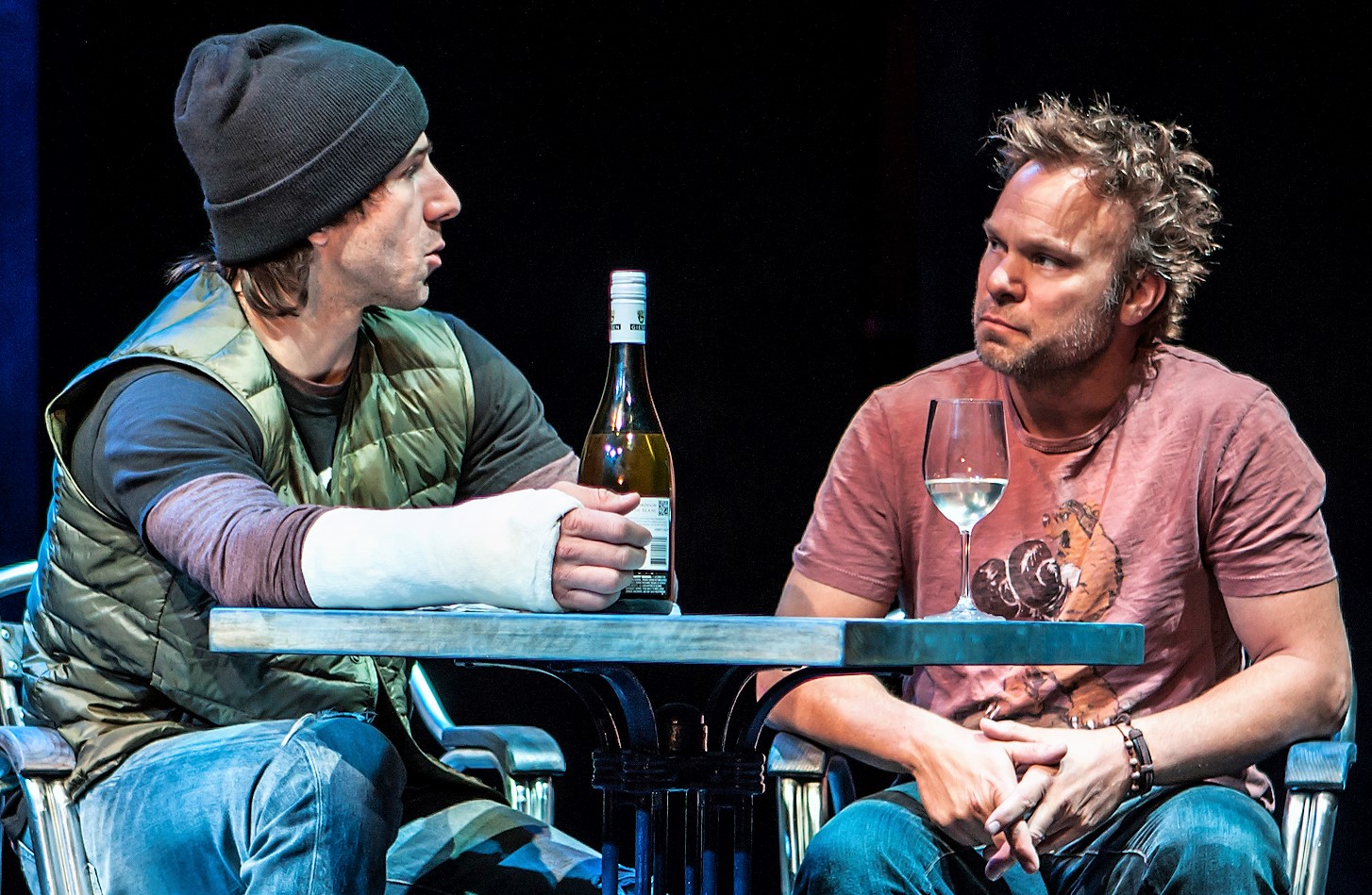 Butz (right) with Alex Hurt as Greg. Photos by Monique Carboni.