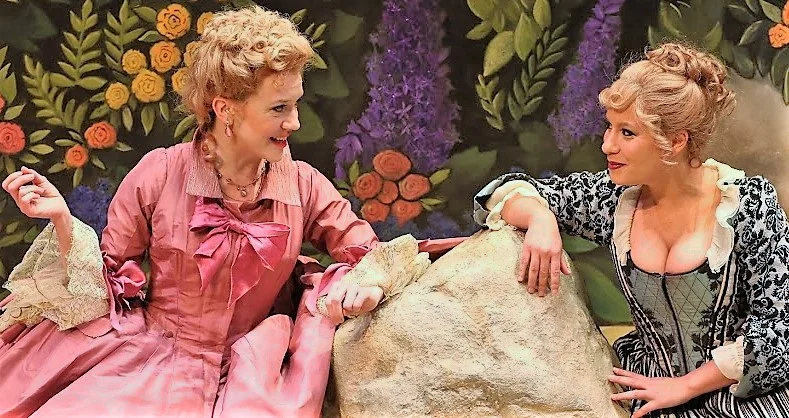 Pedlow with Dina Thomas as Lisette, her wily maid. Photographs by Carol Rosegg.