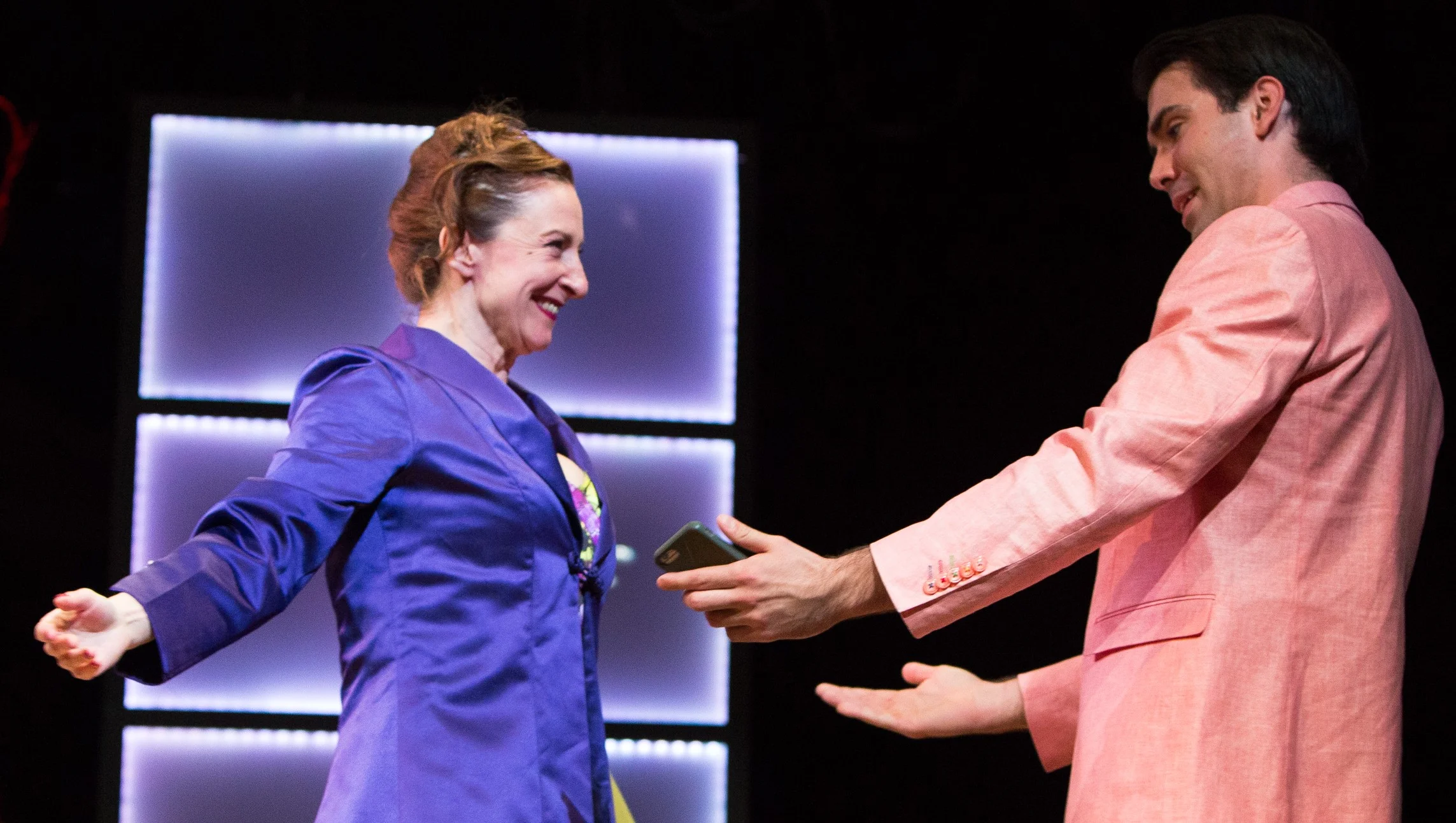 Nicolás with Gonzalo Trigueros as Tommy, her son. Photographs by Michael Palma Mir.