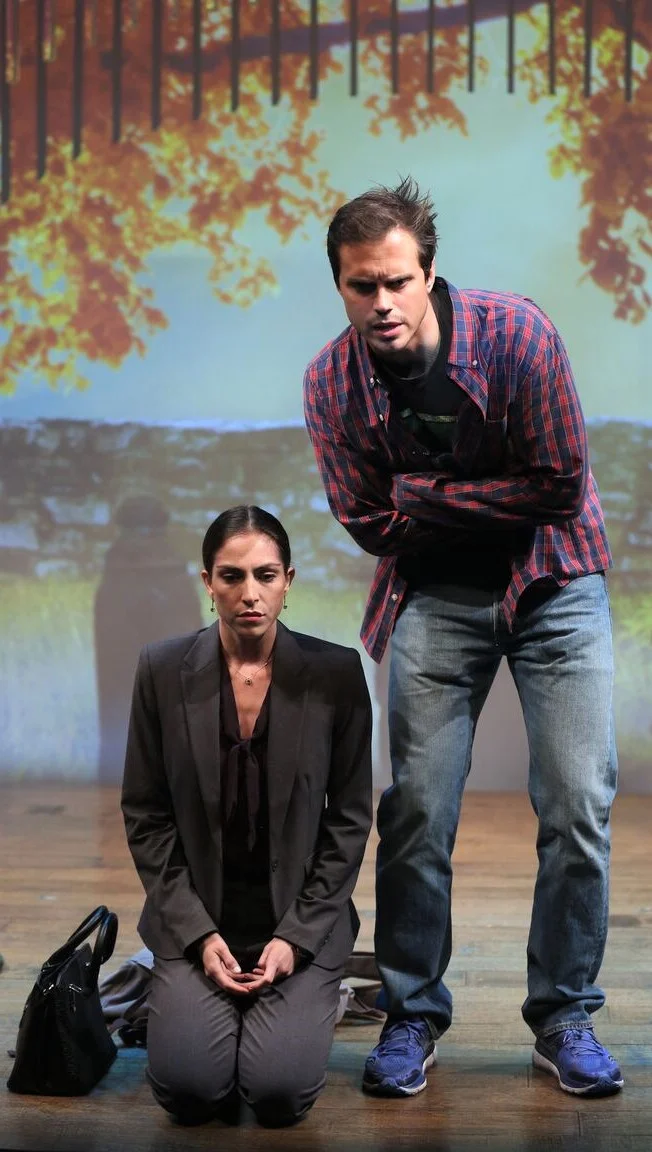 Molly Groome (left) and Jake Robinson are troubled siblings in The Plot. Top: Harold Surratt (left) as Victor and Deandre Sevon as his son, Tyrone, in Ibis, part of Summer Shorts 2018.