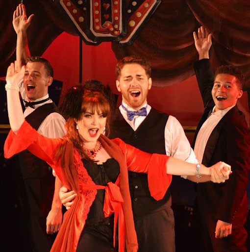Claire Leyden as the star of a Broadway show and Irion as her leading man take center stage in a musical revival in Heist!
