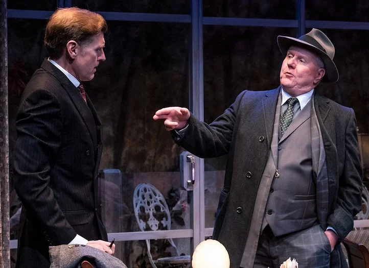 Deasy (left) with Dan Daily as the union-busting thug Sam Wilkie in Hellman’s melodrama.