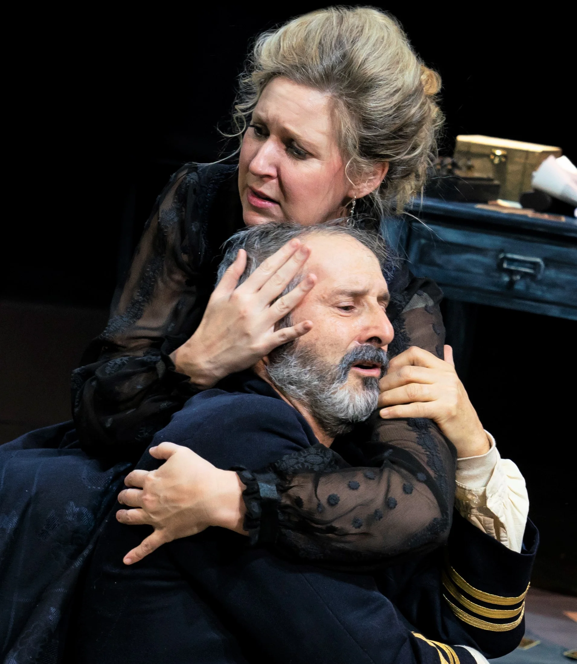 Beck and Topol play a couple locked in a toxic marriage in Strindberg’s classic. Photographs by Joan Marcus.