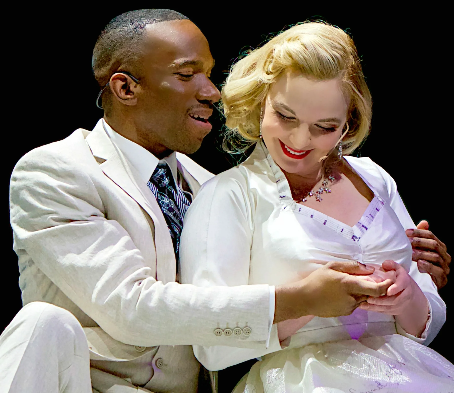 Taylor and Onyejekwe perform a duet. Photographs by Derek Brad.