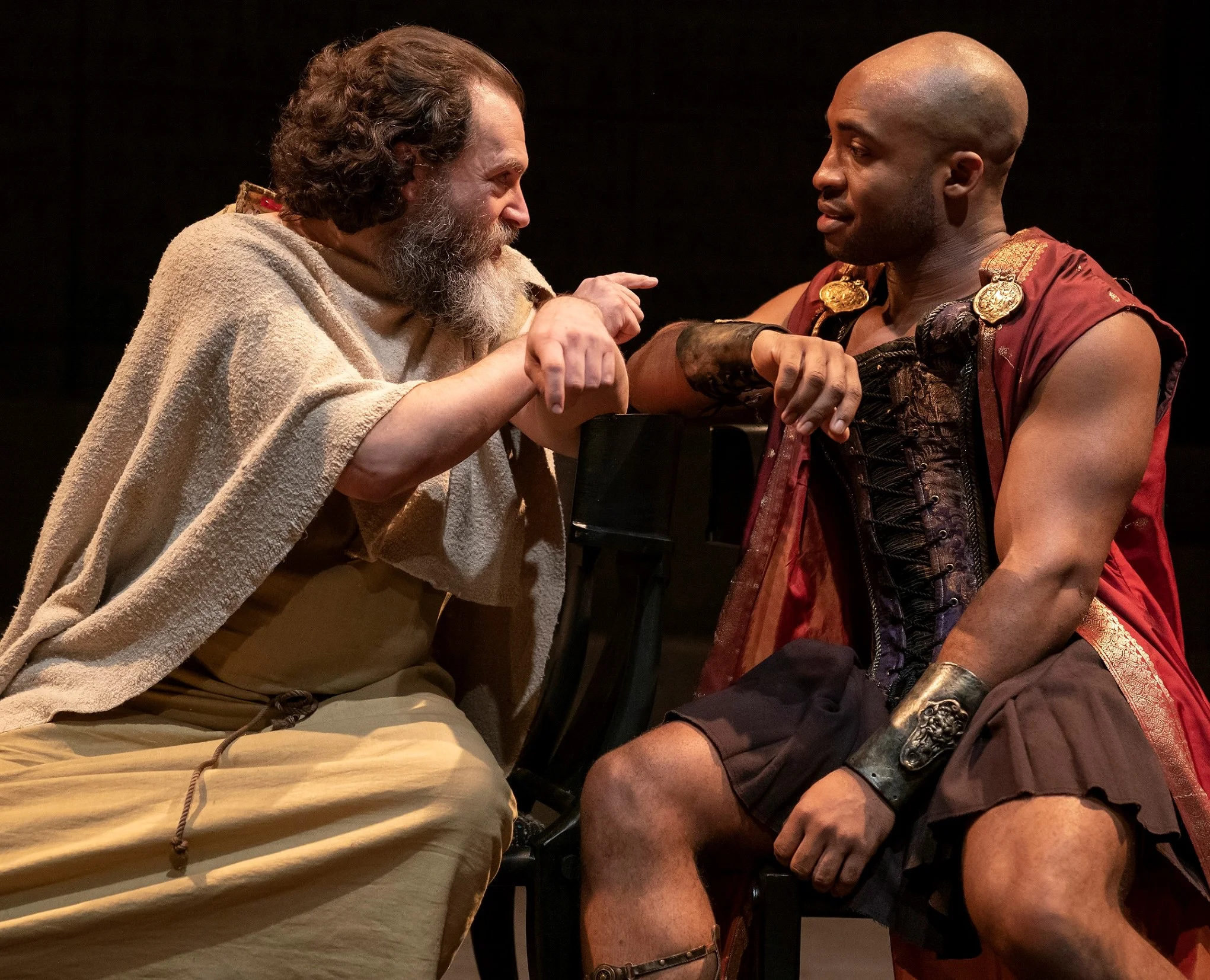 Stuhlbarg with Austin Smith as Alcibiades. Photographs by Joan Marcus.