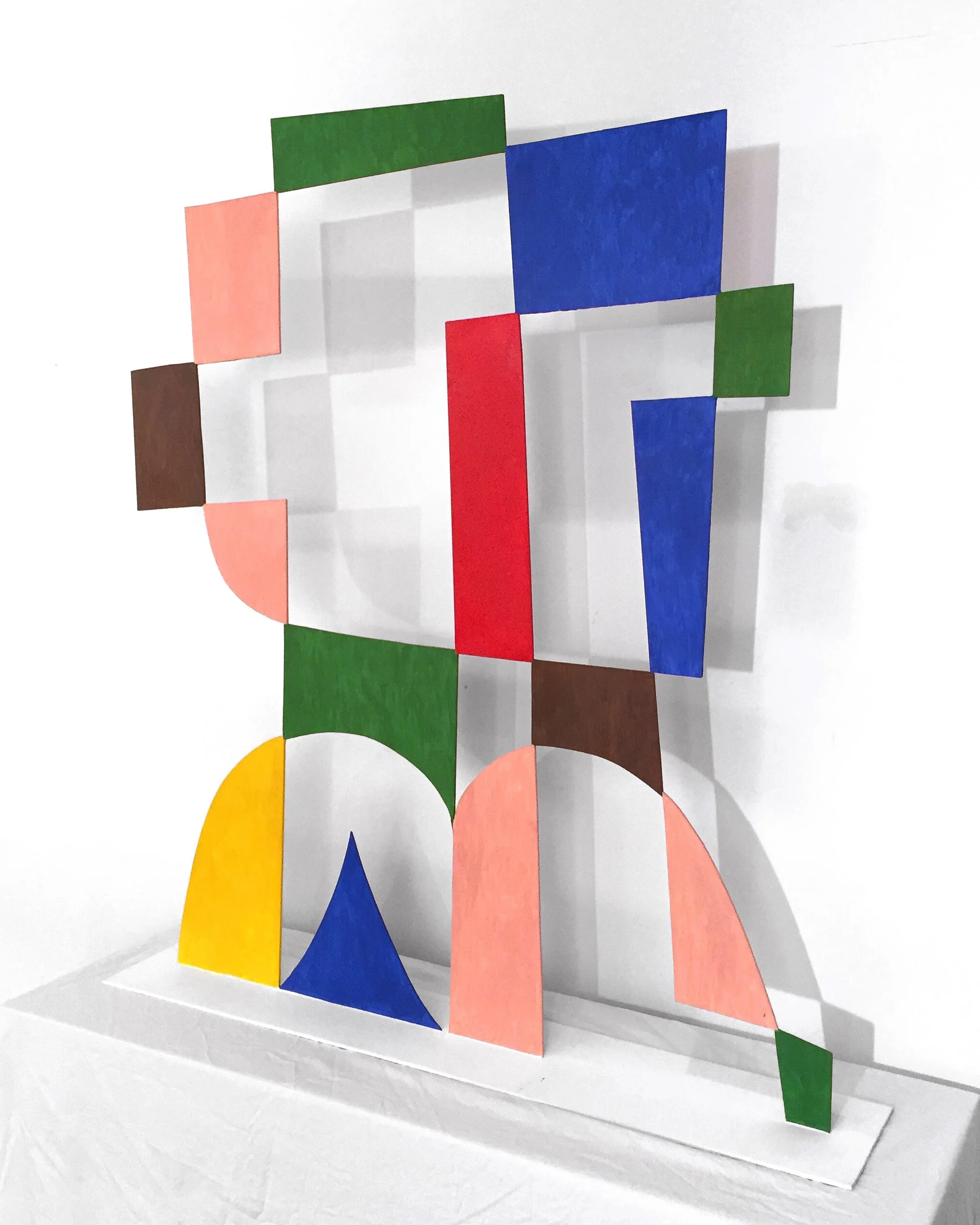 Figure, 2016. 36"x28"x6", oil on steel