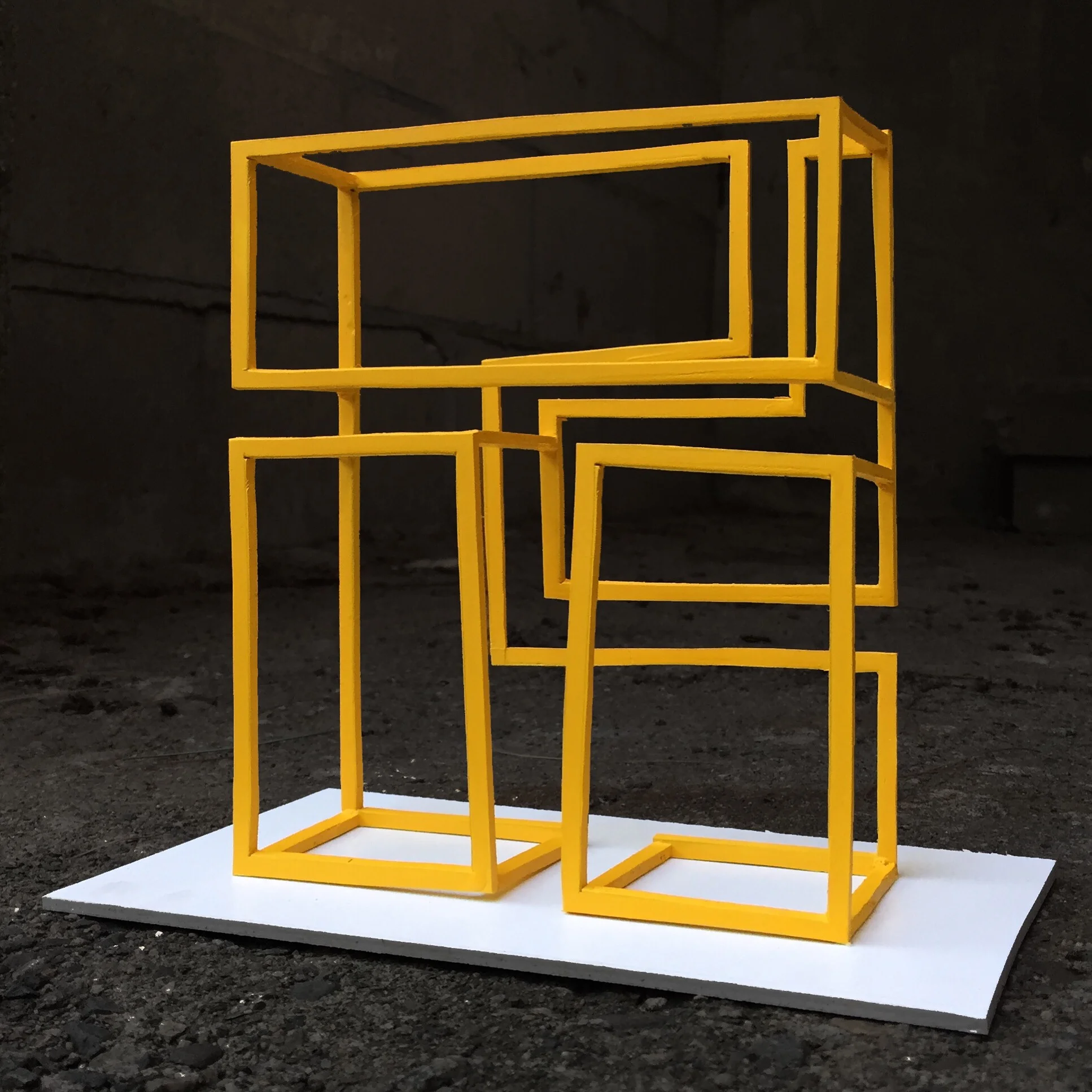 Maze, 2016. 10"x12"x3", oil on PVC