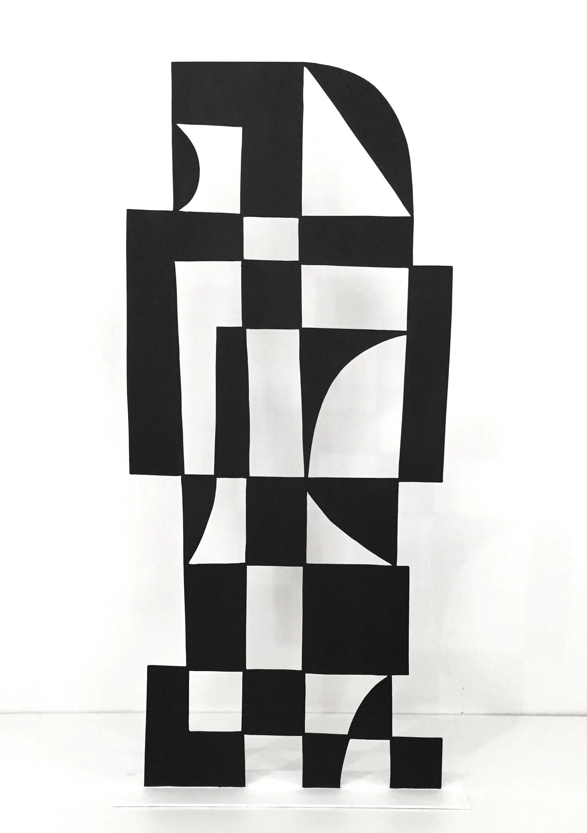 Onlooker, 2017. 31"x15"x3", oil on steel