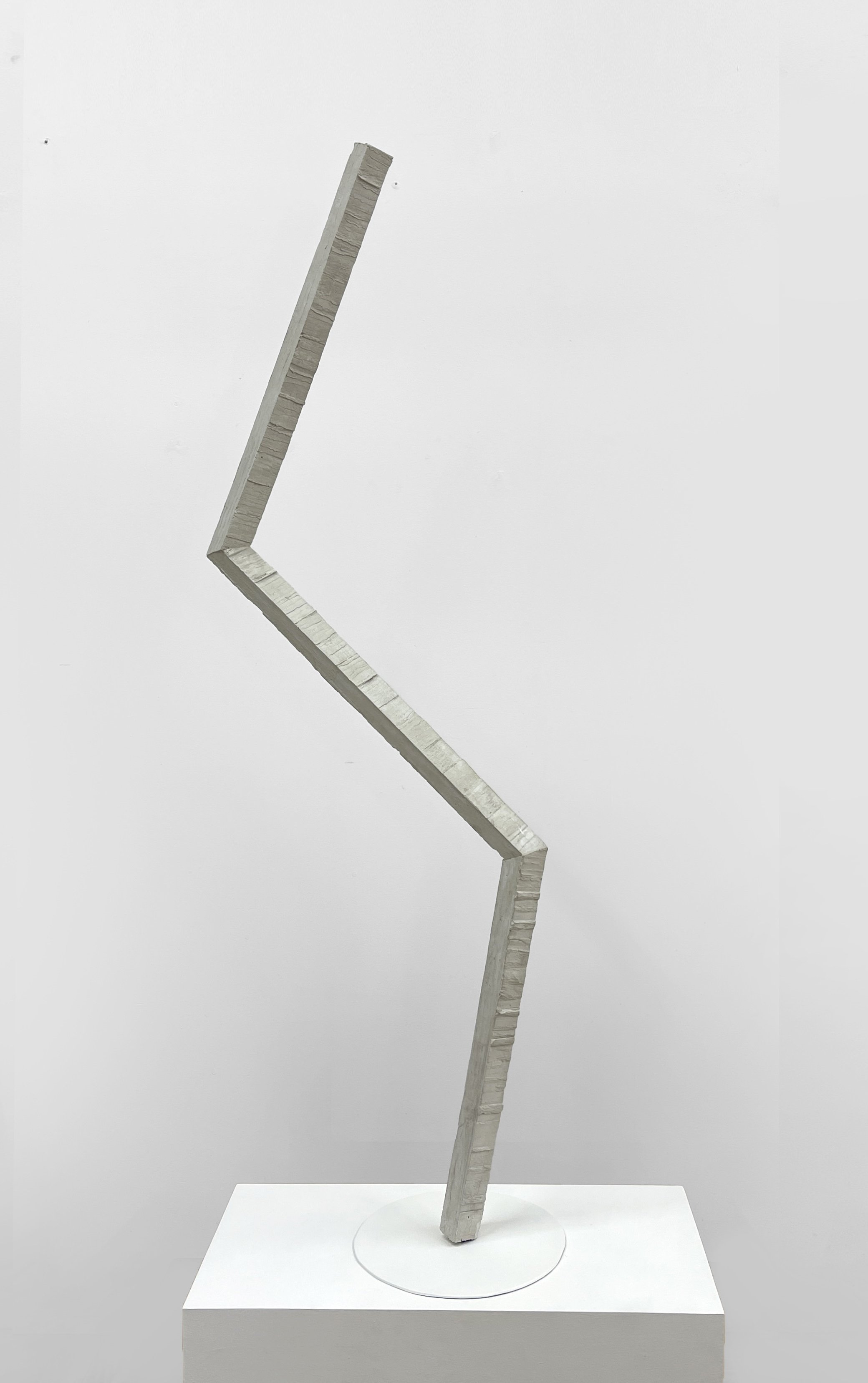    BOLT  , 2023. 53”x 19”x 10”, ultra-cal and painted steel. 