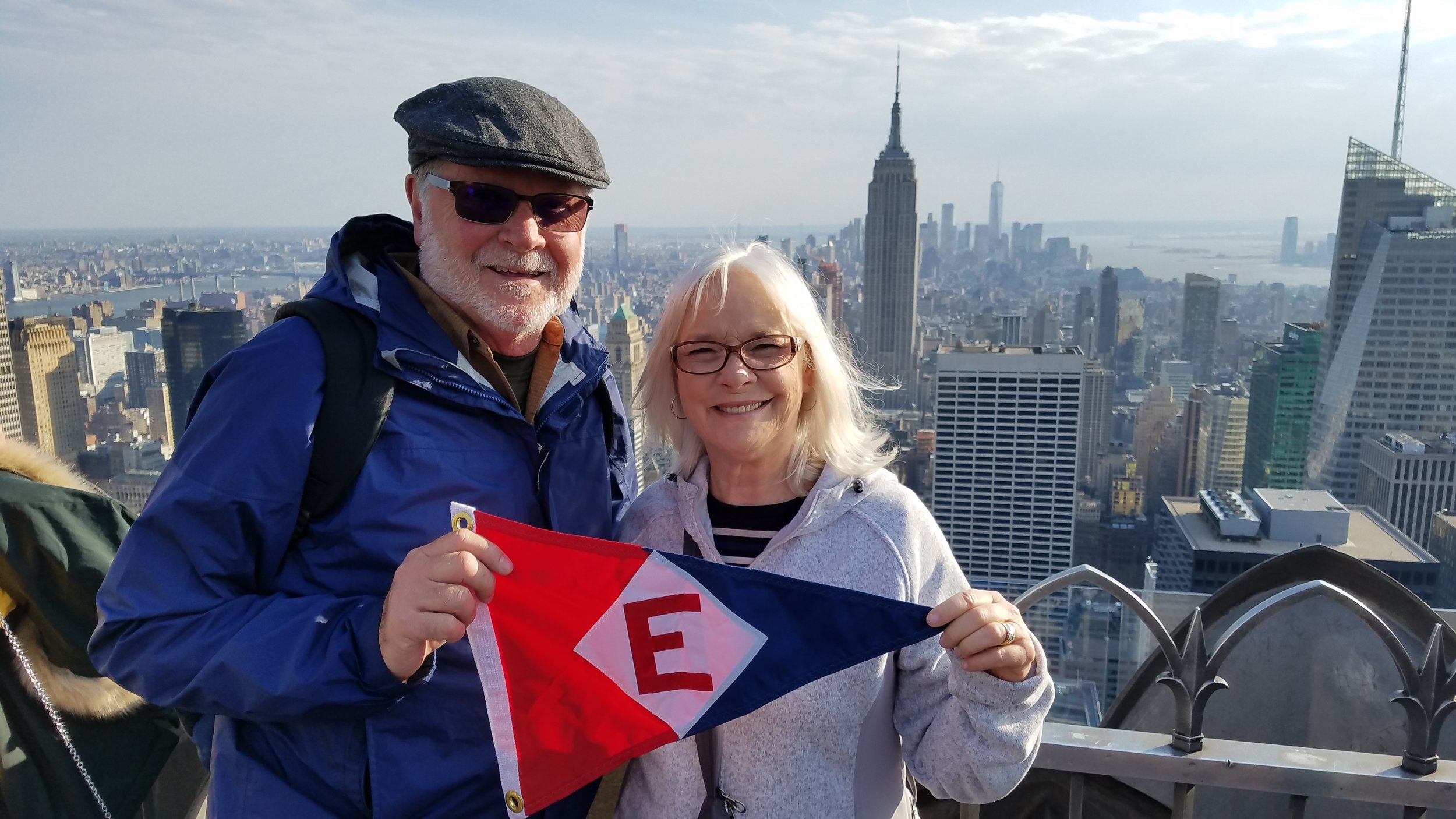  Atop the Rockefeller Center in New York City with Murray and Linda 