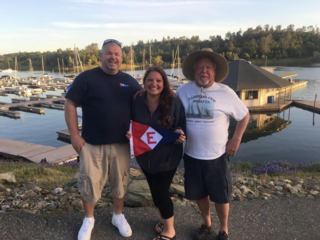  Glen, Mia, and Ron fly their colors at the Camellia Cup at Folsom Lake, California 