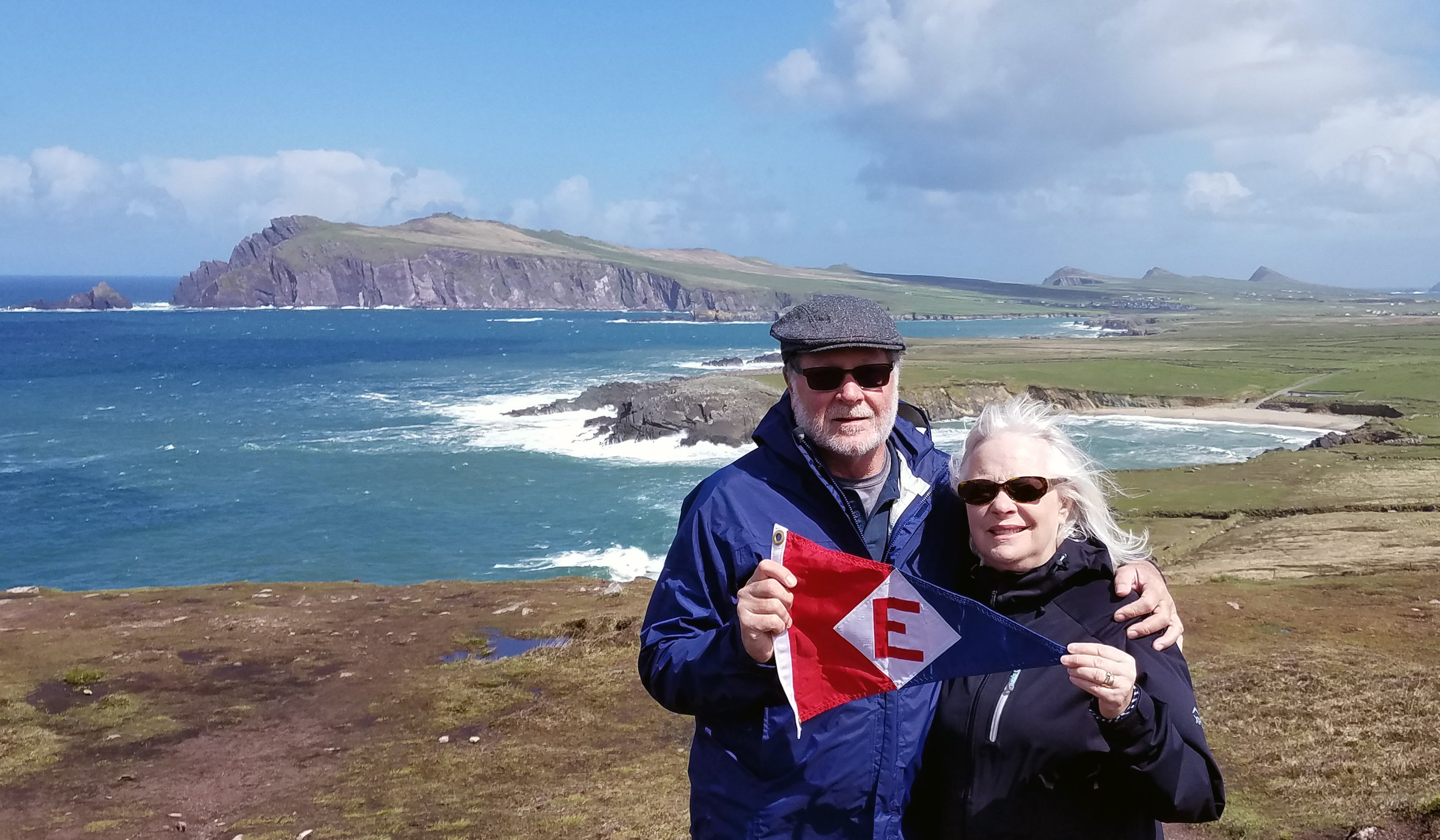  Murray and Linda show their colors on the Dingle Peninsula in western Ireland. 