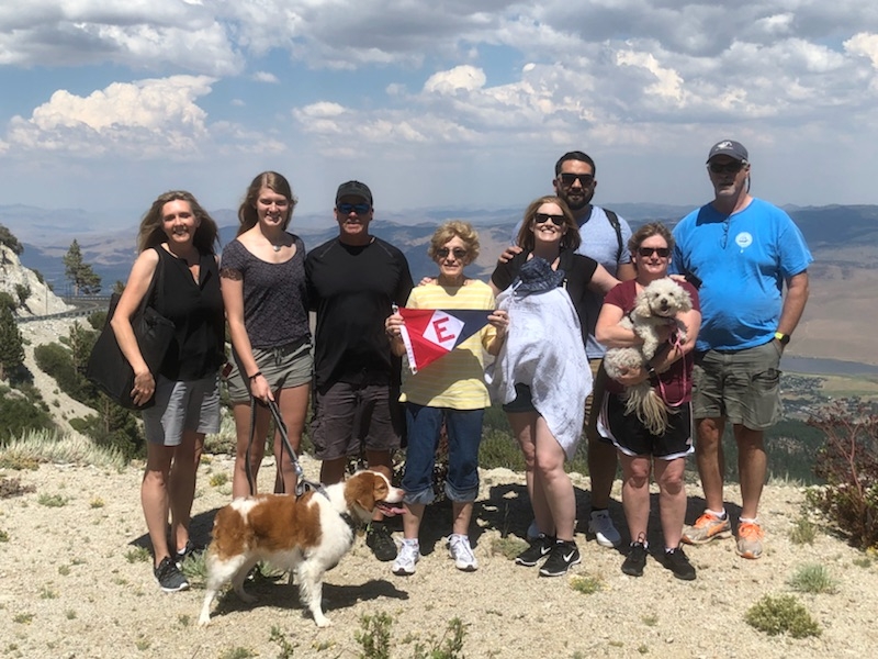  Blanche and her family at the top of Mt. Rose in Nevada. 