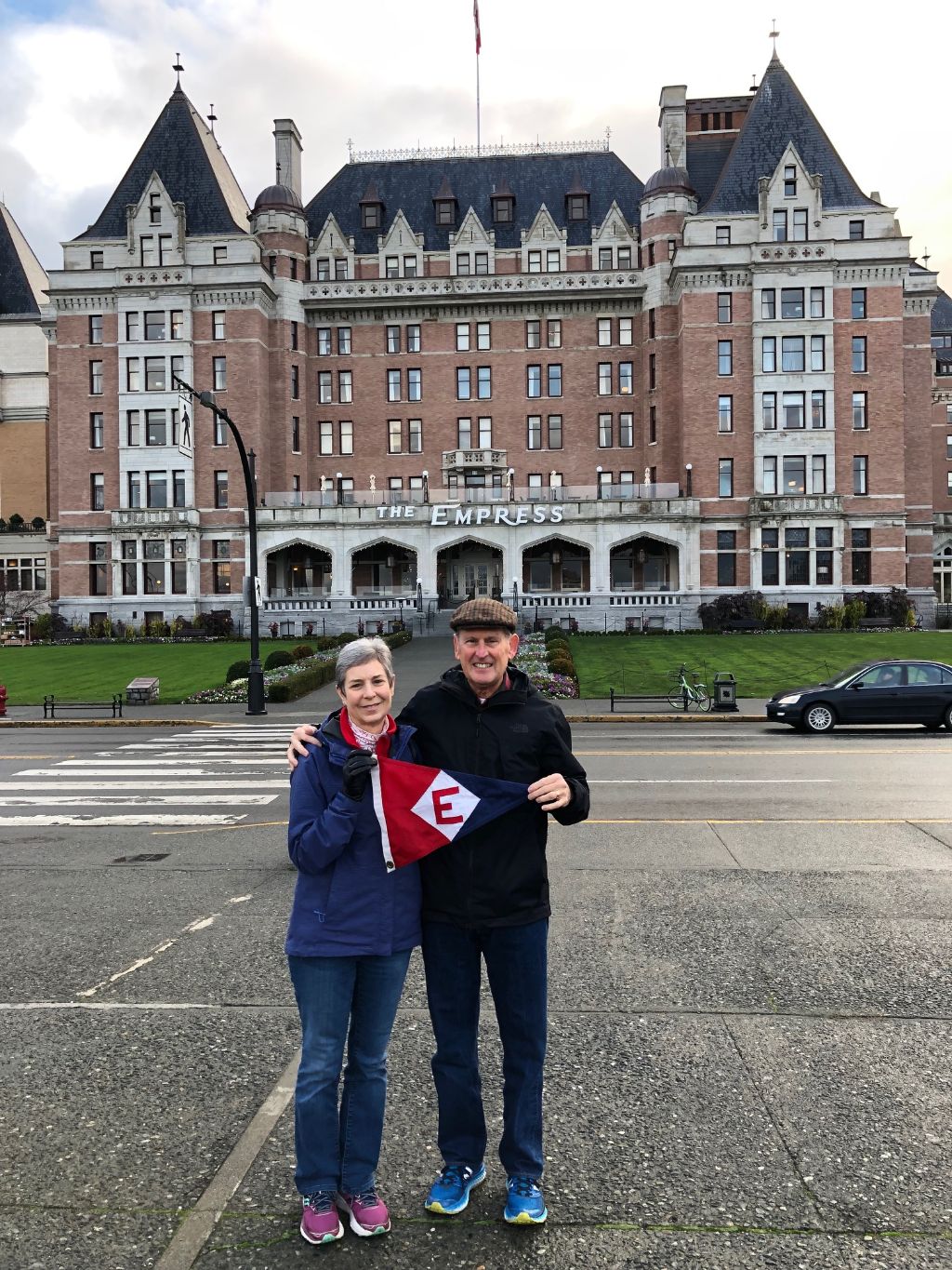 Gary & Jane Powell in front of the Empress Hotel in Victoria, BC