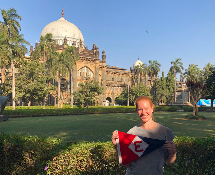  Sara, daughter of Gary &amp; Jane brought a little EYC with her on her trip to Mumbai, India. 