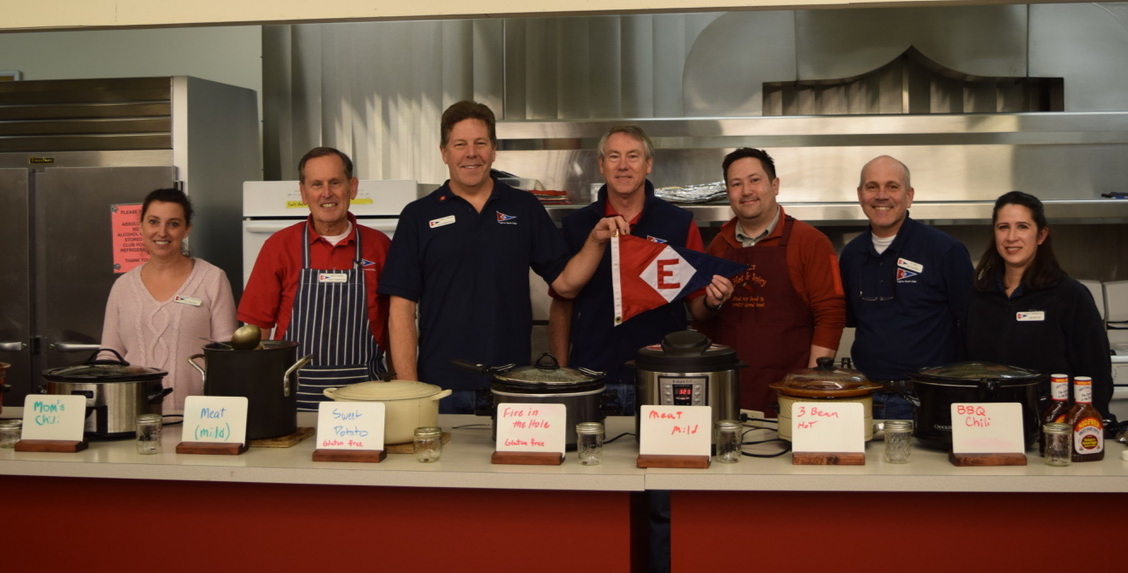  The 2019 Board of Trustees shows their colors and shares their recipes at the Annual Chili Feed 