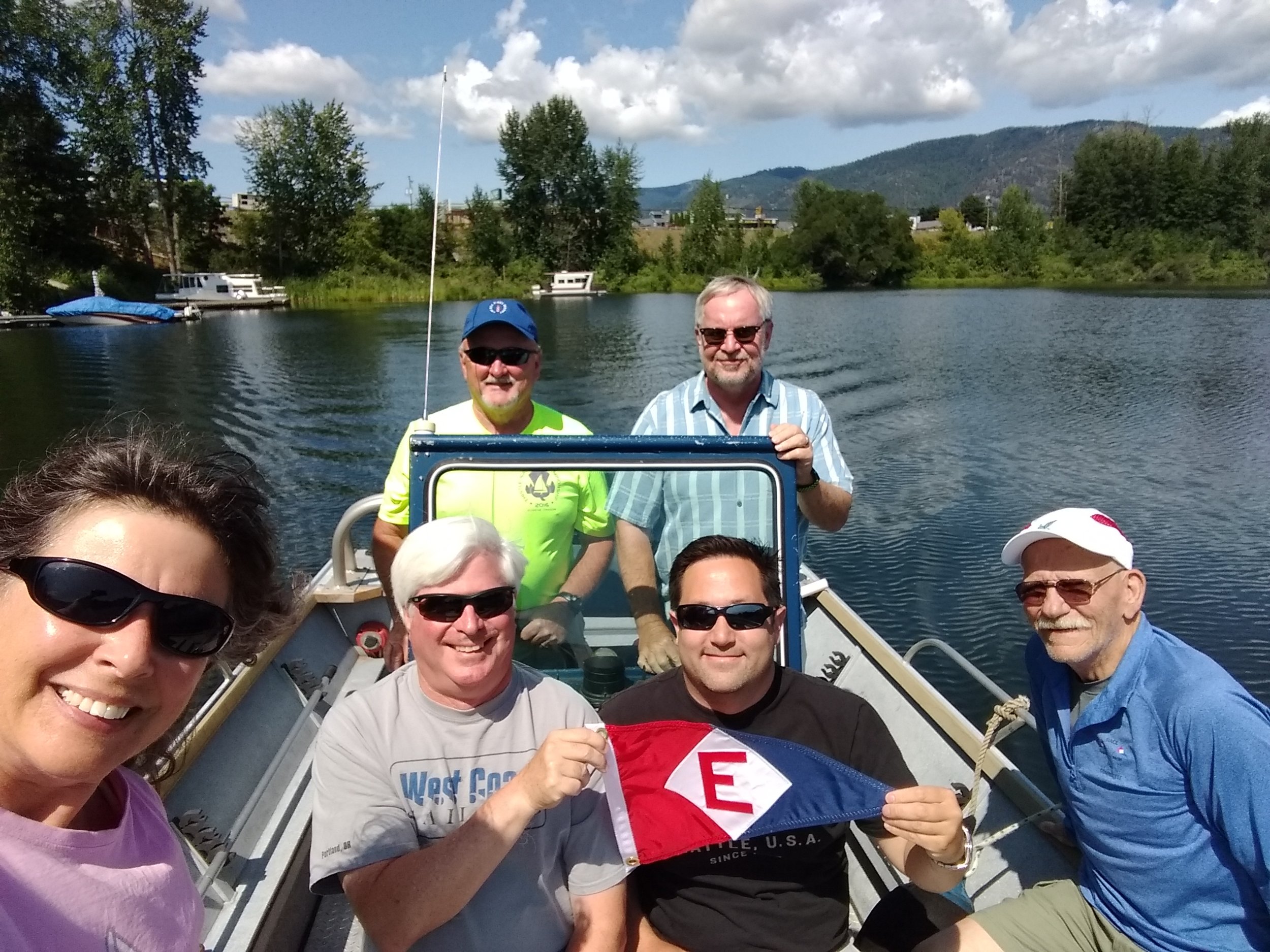  Members of EYC’s Race Committee showed their colors at 2019 Thistle Nationals in Sandpoint, Idaho 