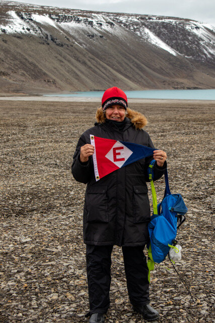  Kay Lee heads to the far north on Ellesmere Island to show her EYC pride 