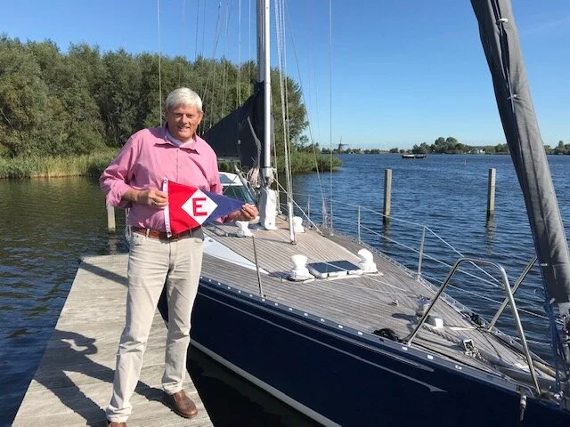 Evert at the Haarlem Jacht Club where he learned to sail