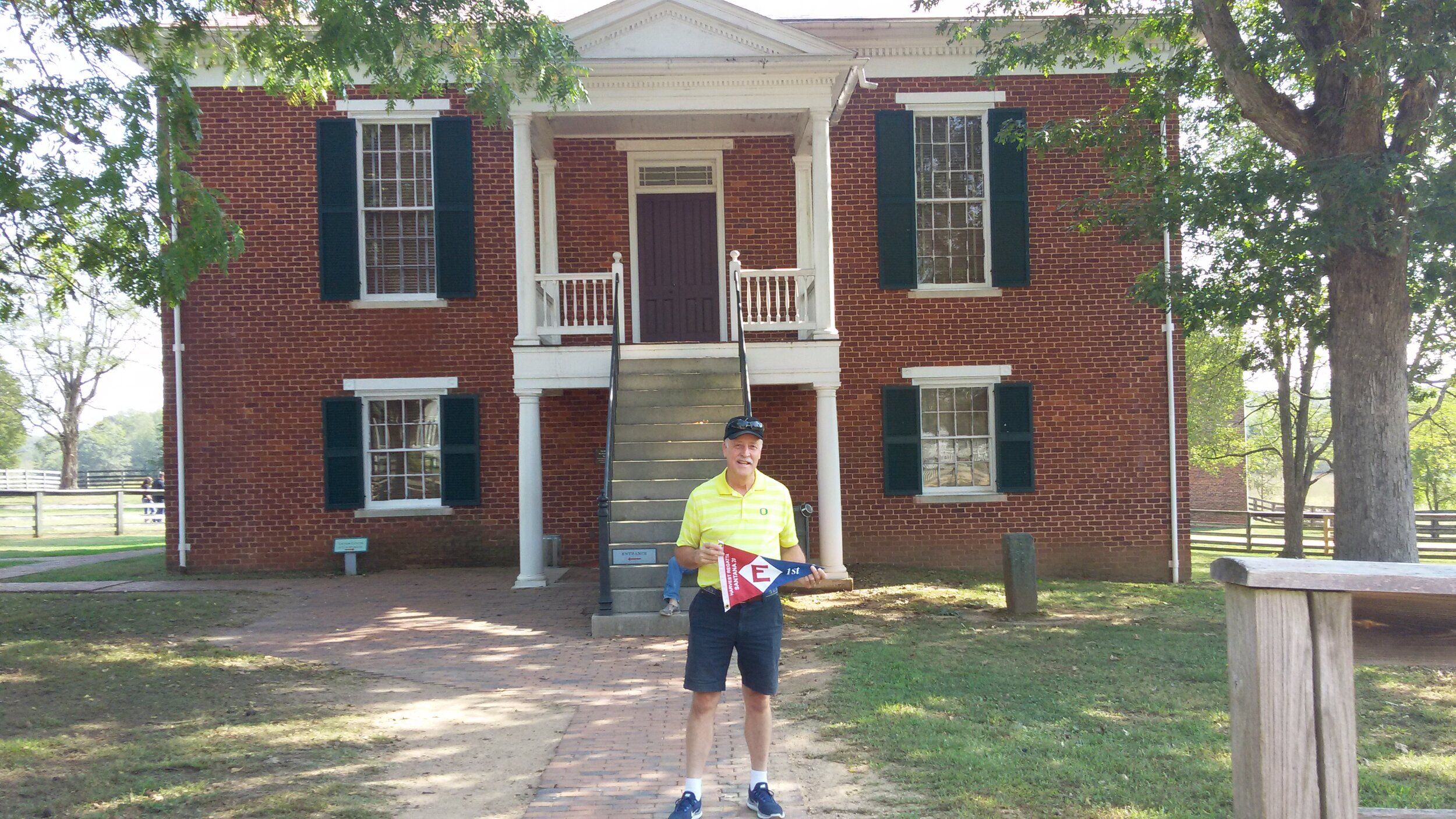  Paul shows his pride in front of the Appomattox Courthouse in Virginia 