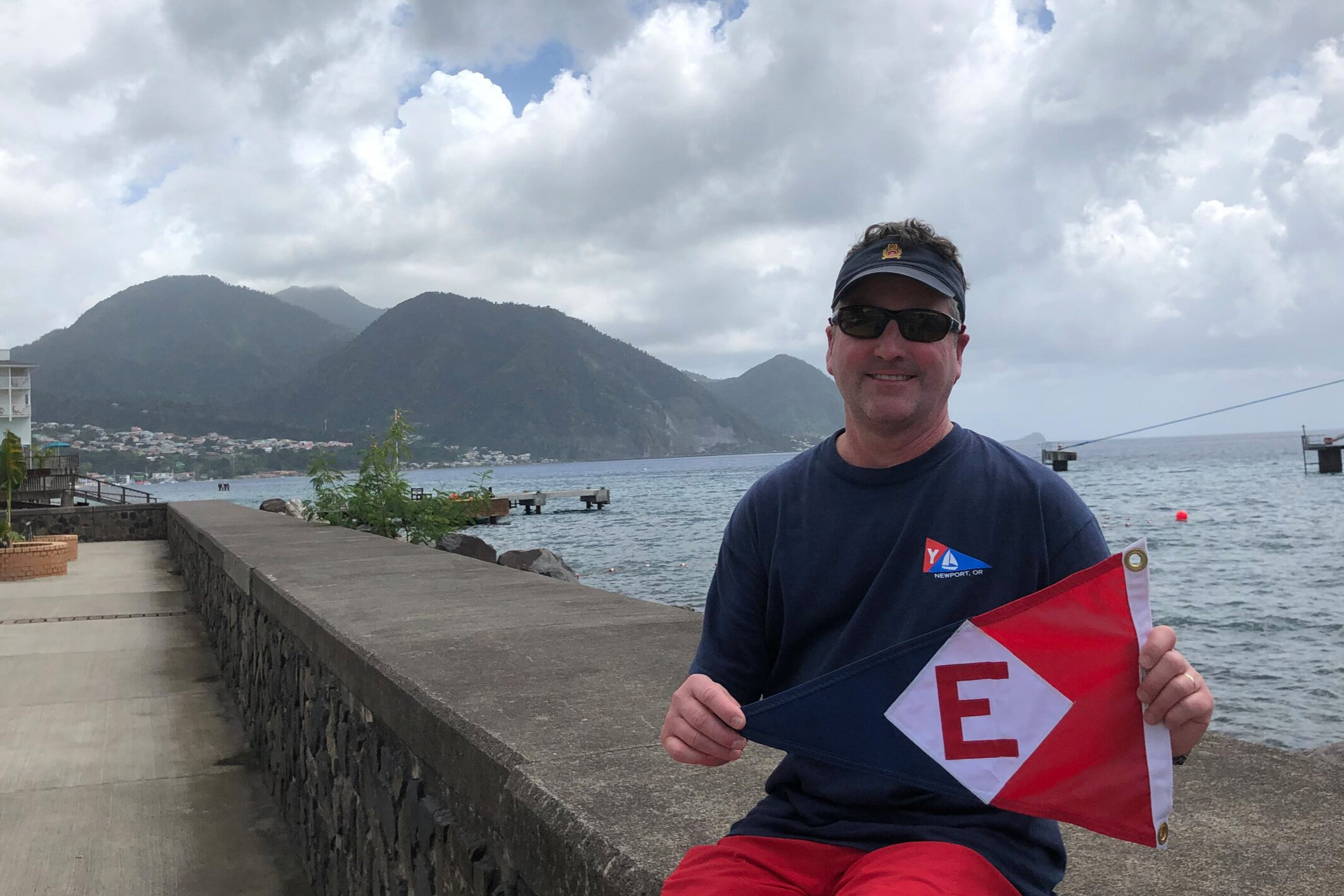  Jonathan shows his EYC pride somewhere in the Caribbean 