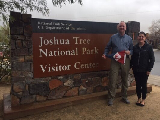  Bob &amp; Suzanne show their EYC pride at Joshua Tree National Park 