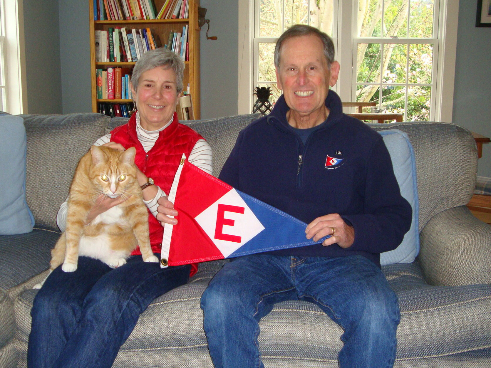  Jane and Gary show the colors while sheltering in place 