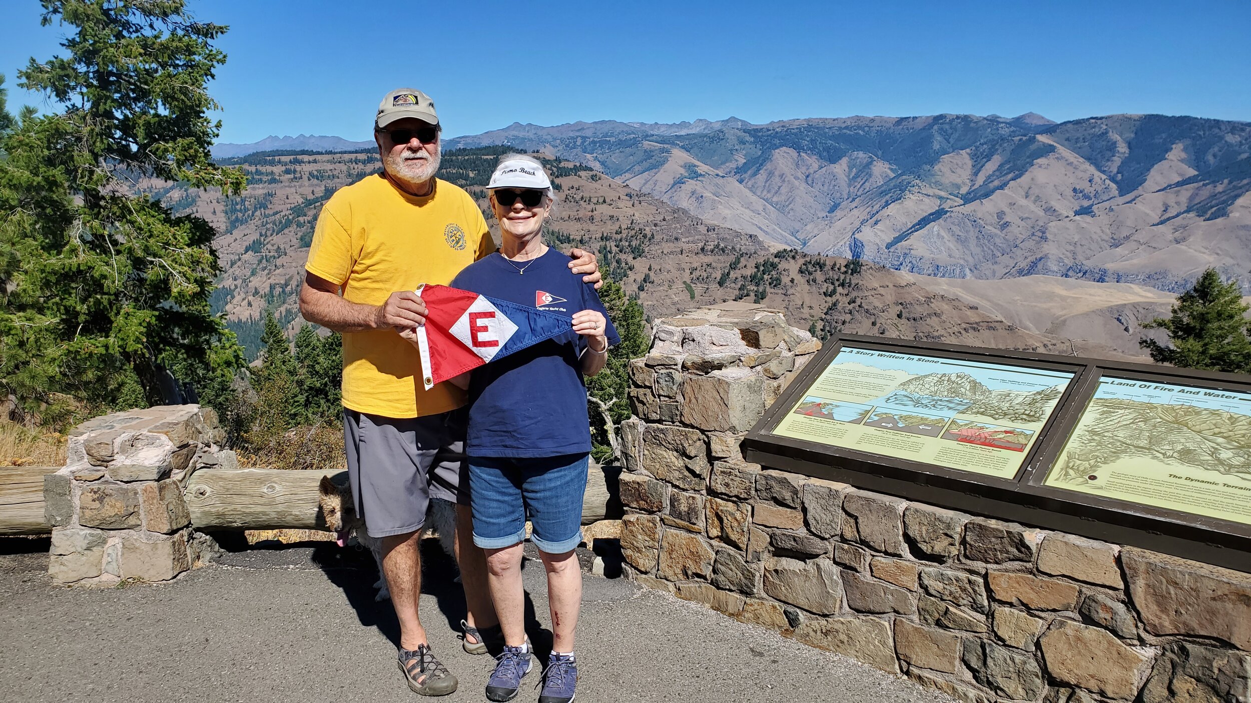  Murray and Linda showing their colors at Mount Saint Helens in Washington 