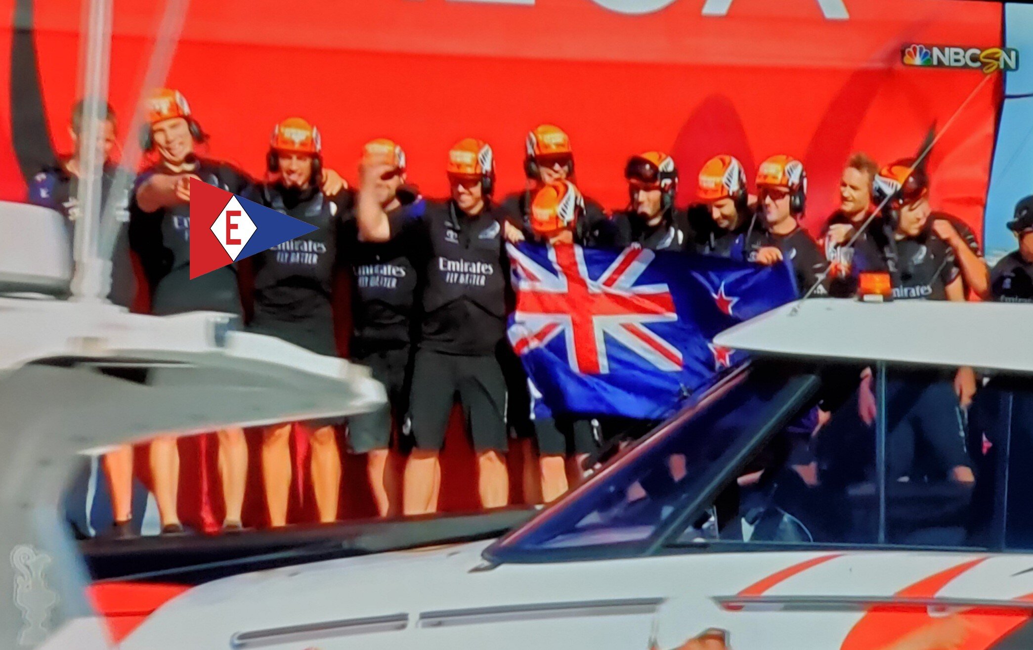  Who knew that Americas Cup winner Team New Zealand had so much EYC pride? 