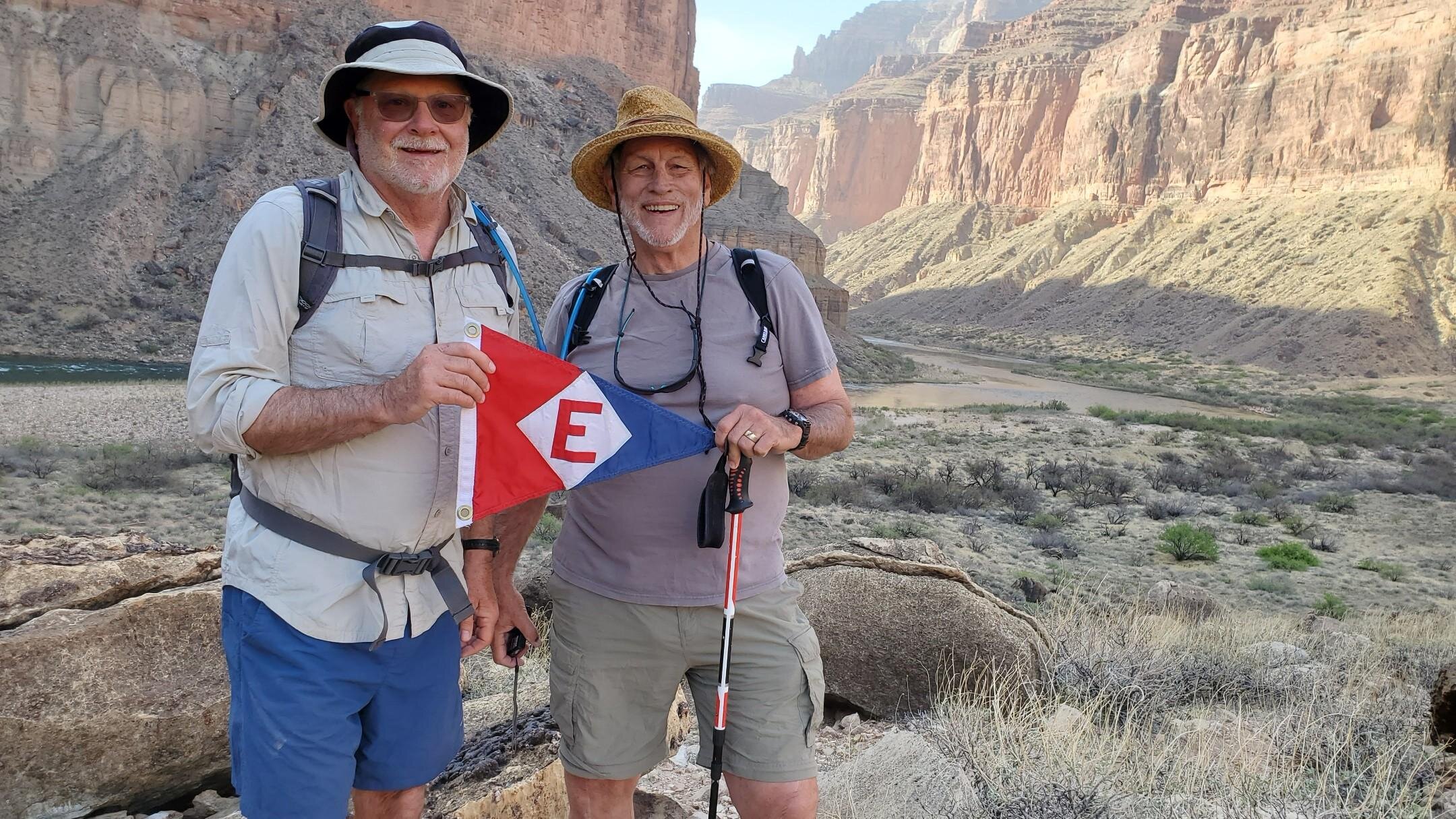  Murray and Scott brought the EYC burgee on their hike at the Grand Canyon 