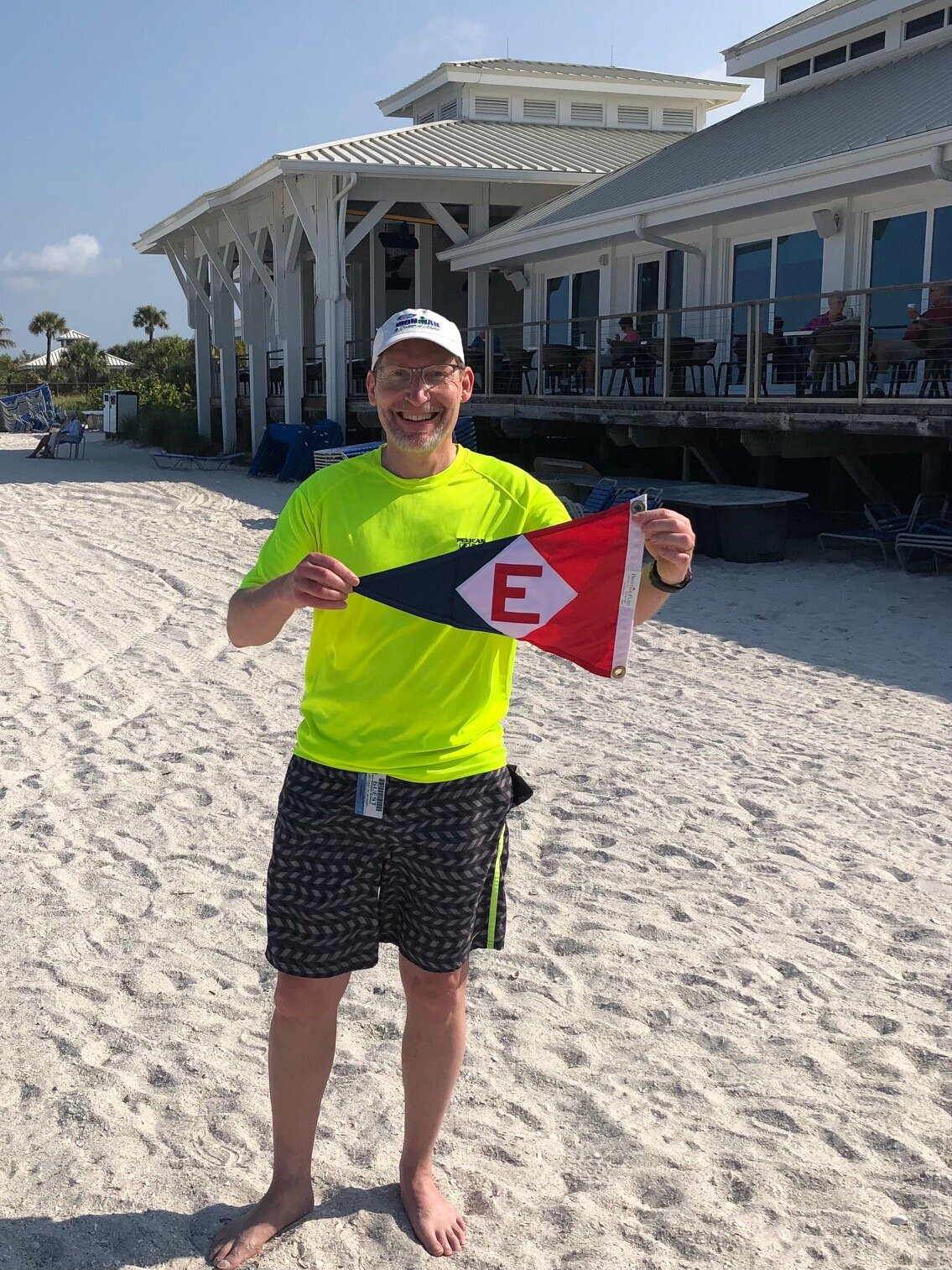  Eric shows his colors on the beach at Pelican Bay Yacht Club in Naples, FL 